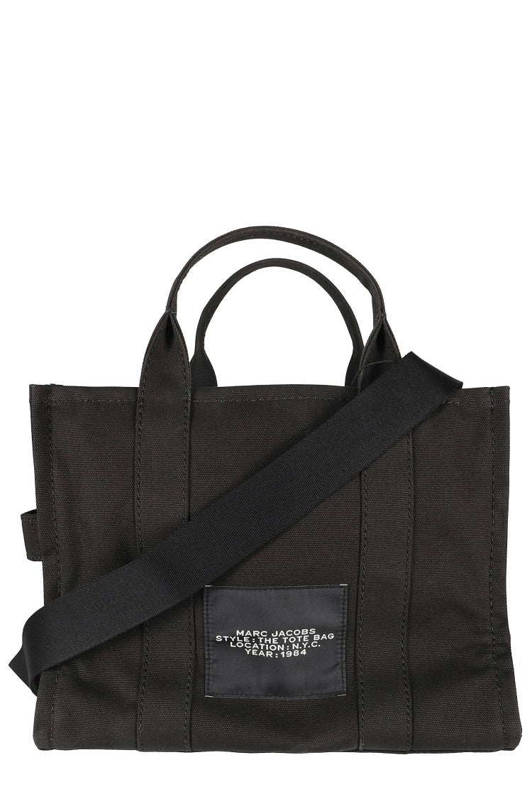 Marc Jacobs Black The Medium Tote Canvas Top-Zip Tote Bag