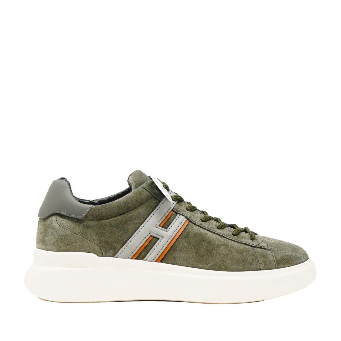 Hogan Sneakers H580 Rebel In Camoscio Foresta
