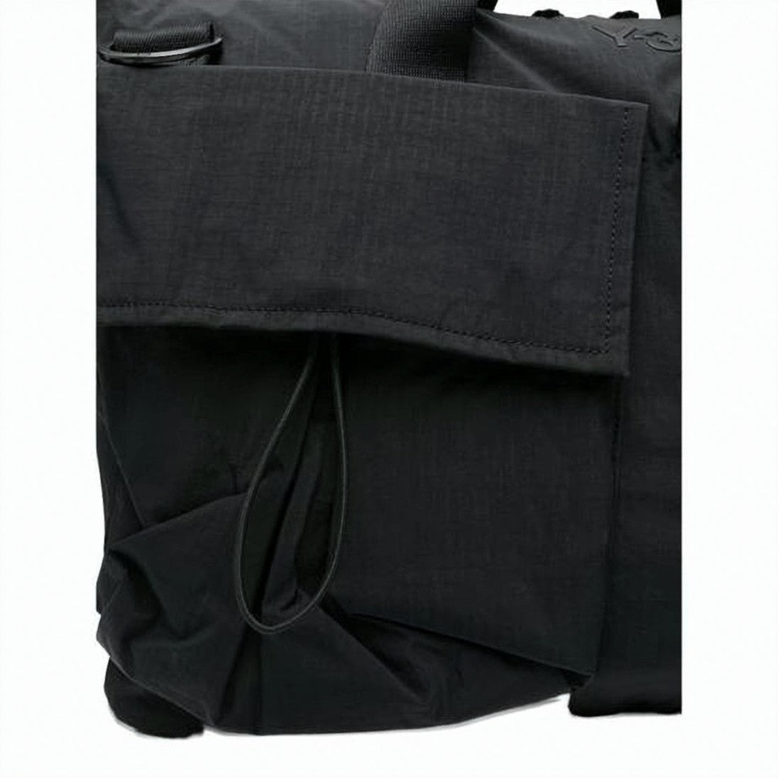 Y-3 Black Tote Bag With Drawstring Flap Pockets