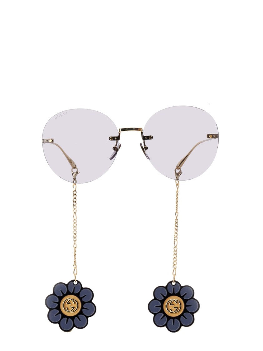 Gucci Gucci Sunglasses With Floral Pendant Accents