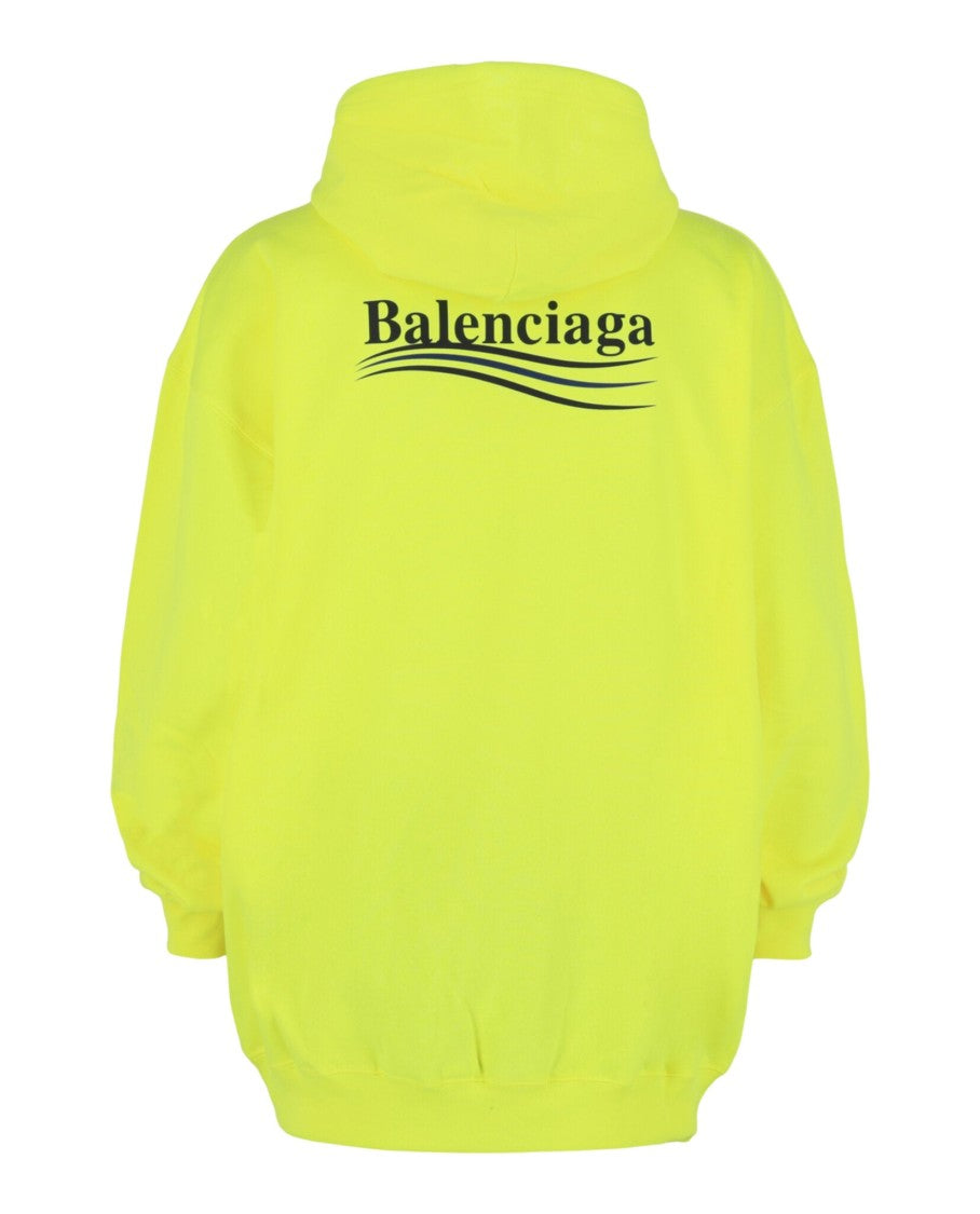 Balenciaga Oversized Cotton Hoodie With Political Campaign Logos