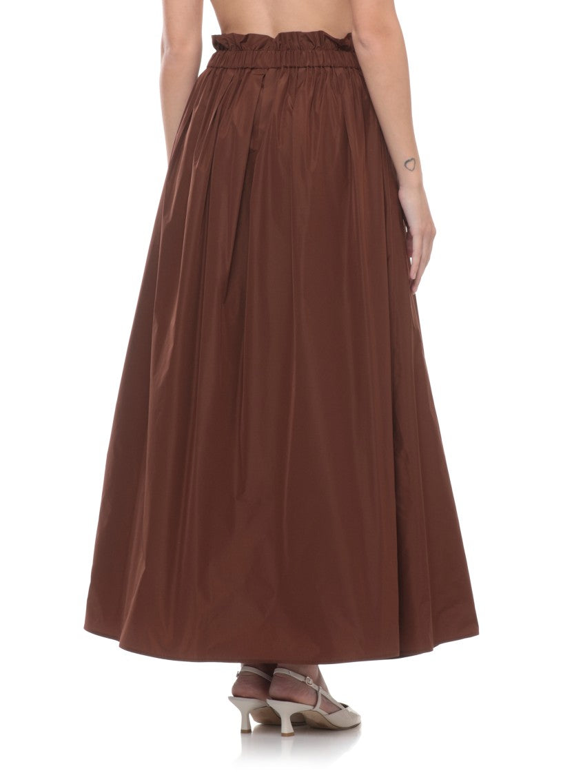Herno Brown Elastic Waist Skirt