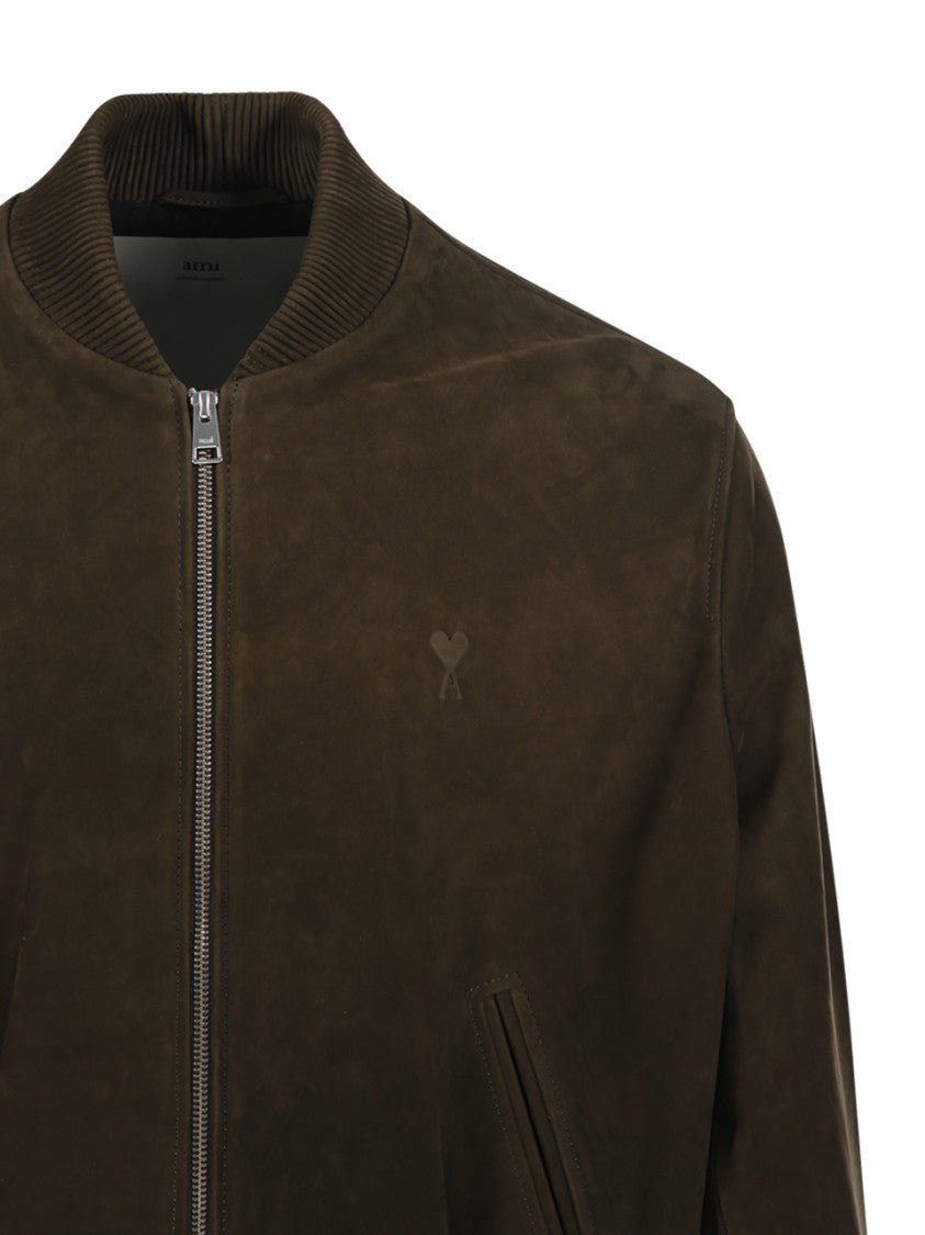 Ami Brown Zipped Jacket