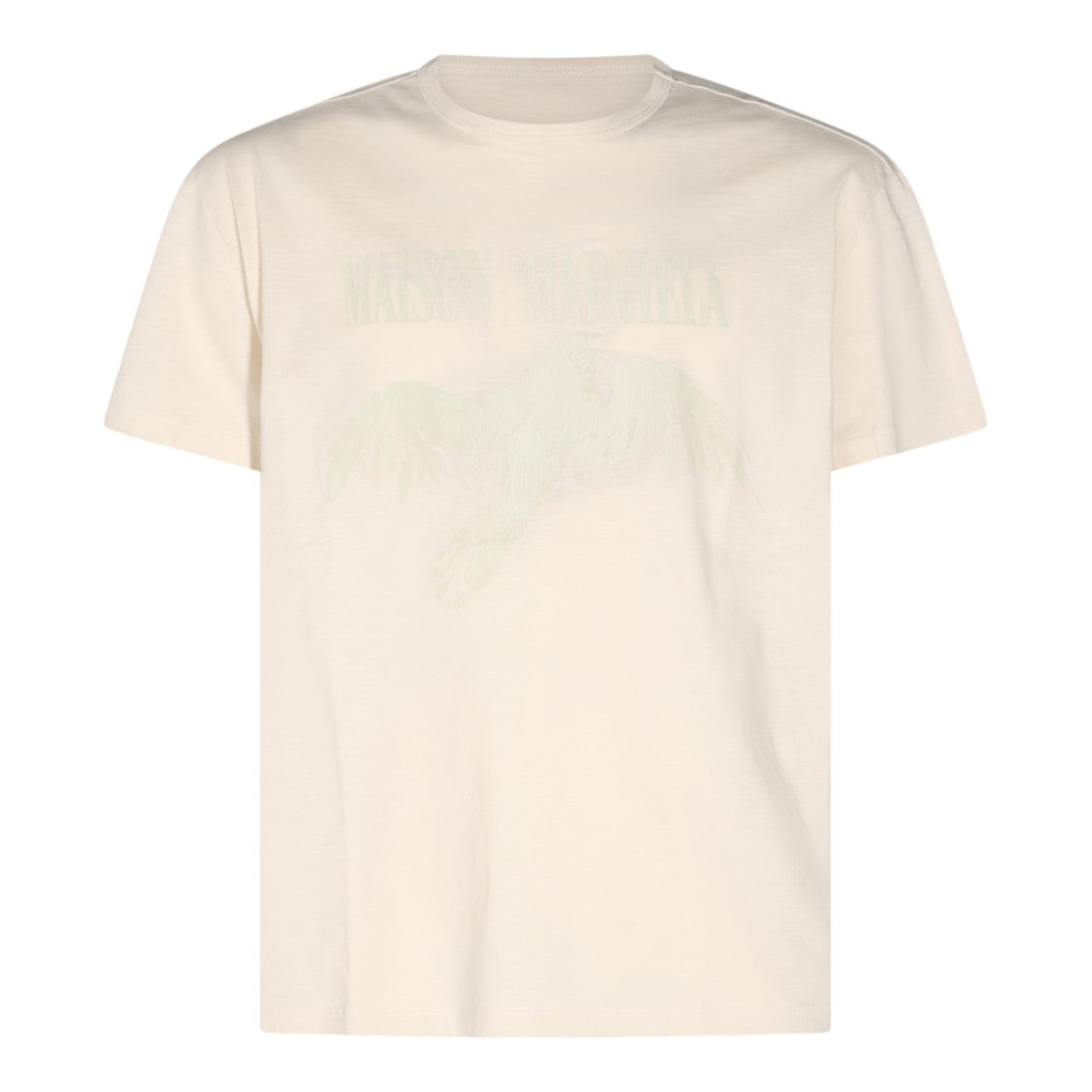 Maison Margiela Short-Sleeved T-Shirt With Embossed Eagle Motif