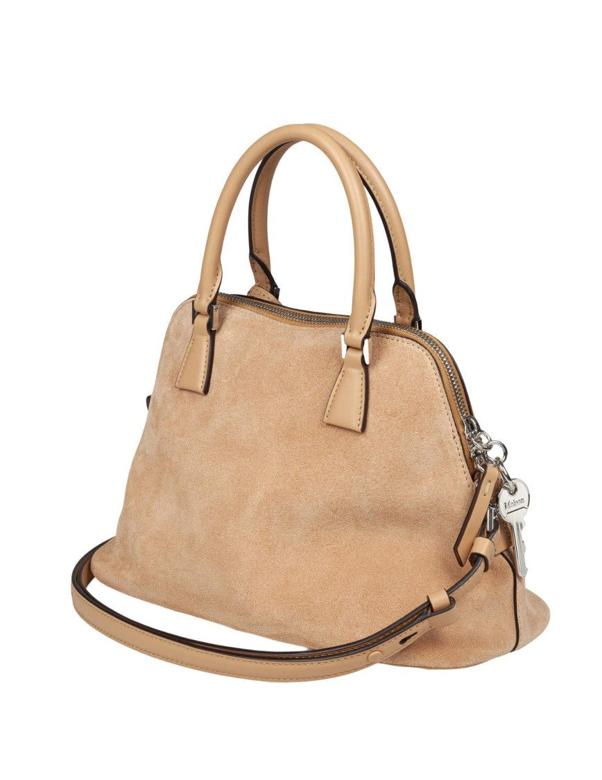 Maison Margiela 5Ac Soft Mini Suede Handbag, Natural Color