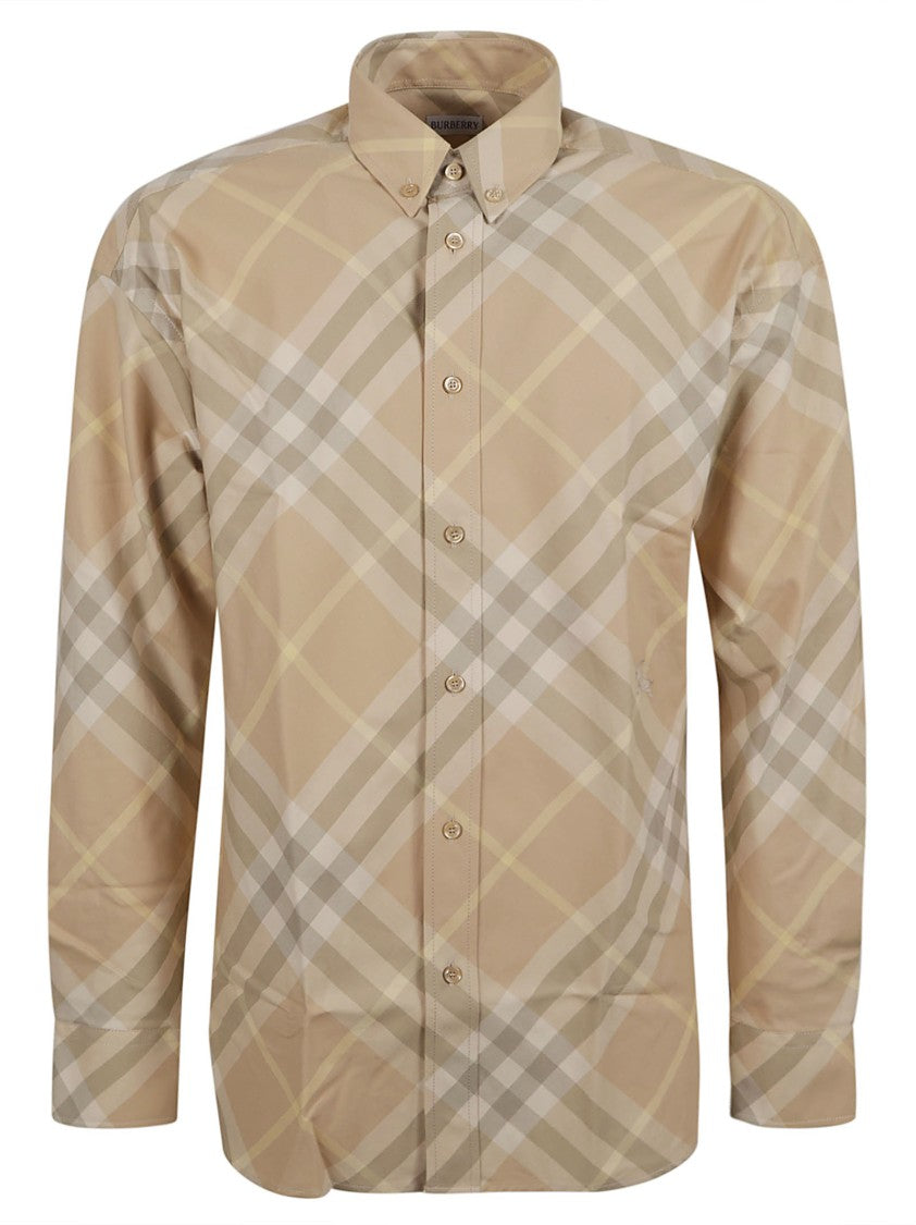 Burberry Plaid Button-Down Shirt With Tailored Fit