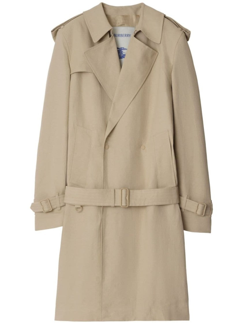 Burberry Trench Coat With Logo