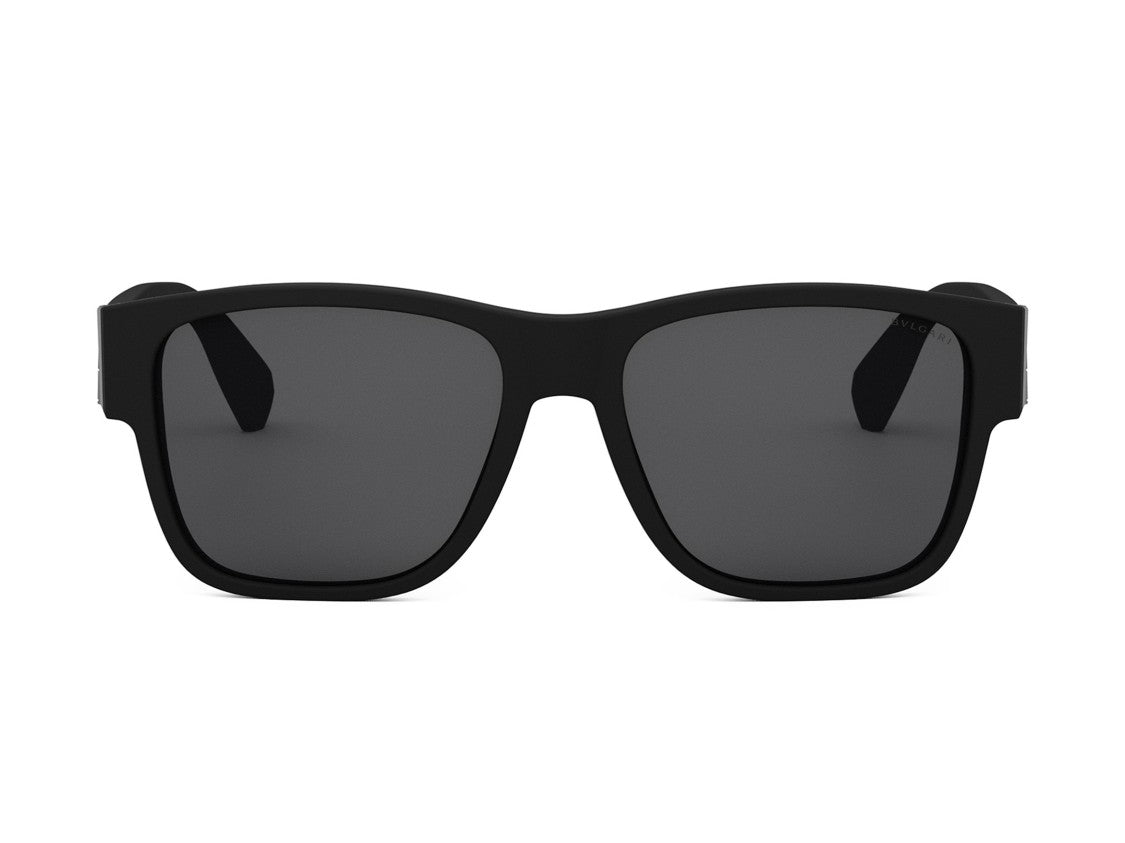 Bulgari Matte Black Bv40022i Square Acetate Sunglasses