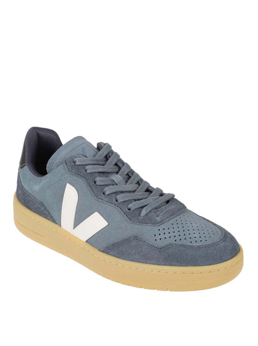 Veja Low-Top Suede Sneakers In Muted Blue