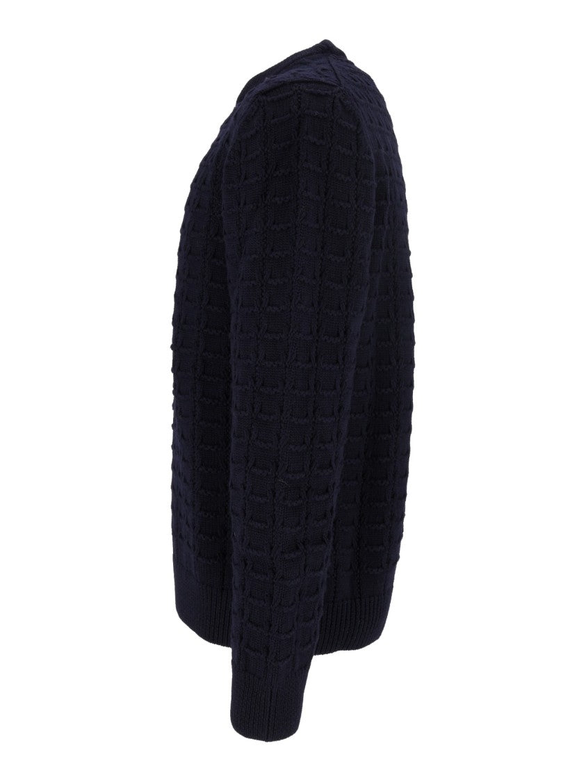 Sette Fili Cashmere Textured Crew Neck Sweater