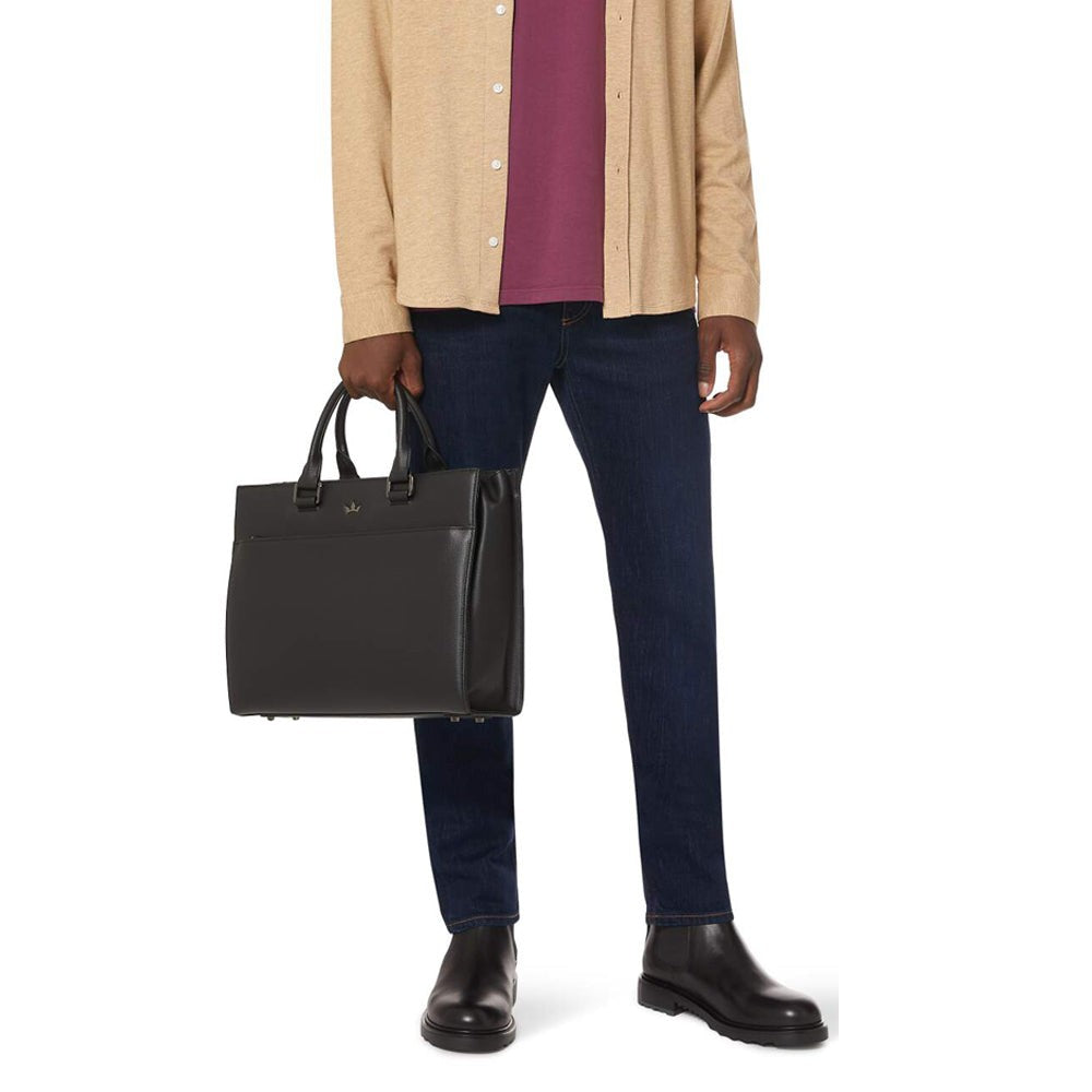 Roderer Award Tote Bag - Italian Leather Black