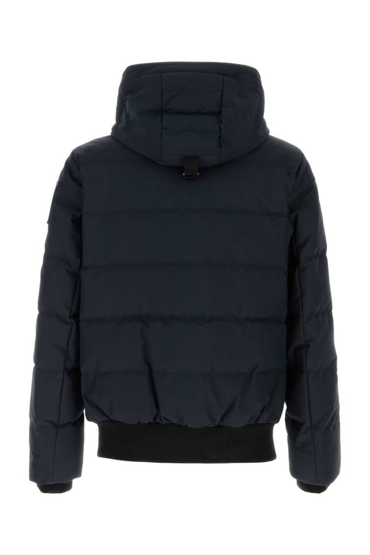 Moose Knuckles Navy Blue Polyester Cloud Bomber Down Jacket