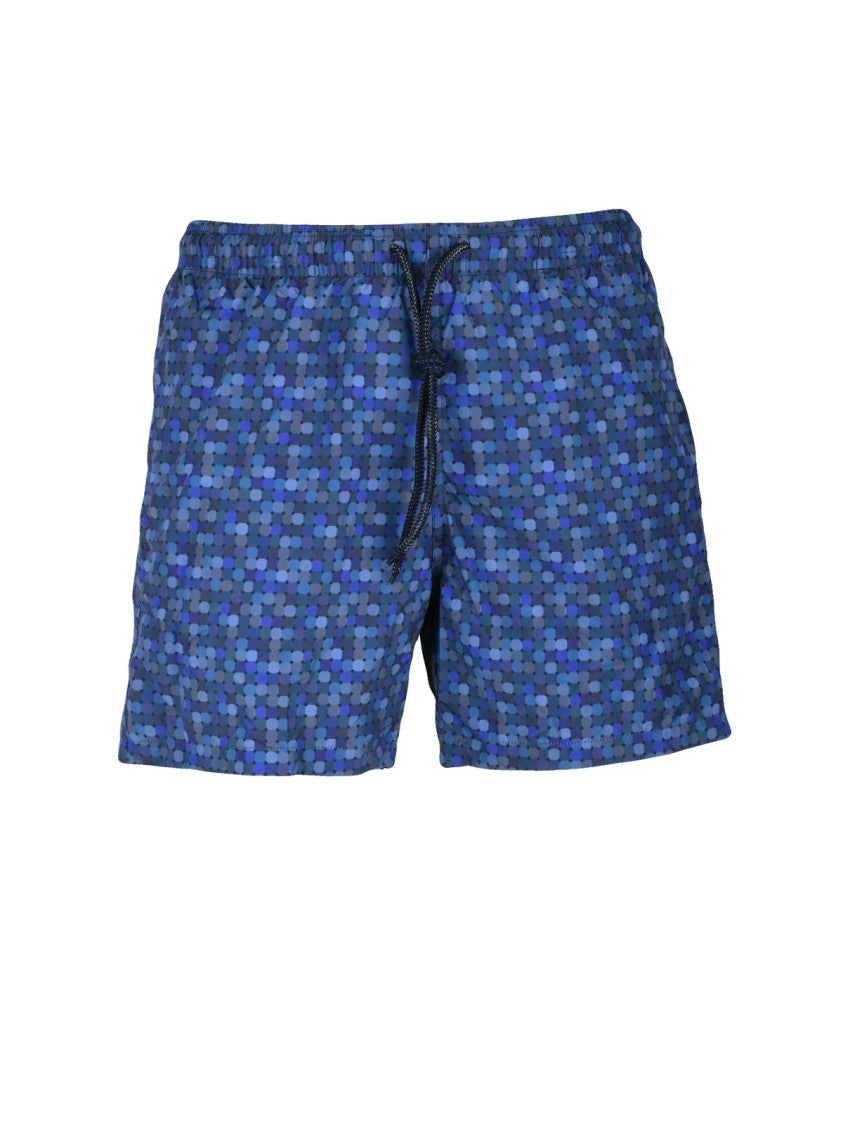 Drumohr Multicolor Mosaic Print Swim Shorts