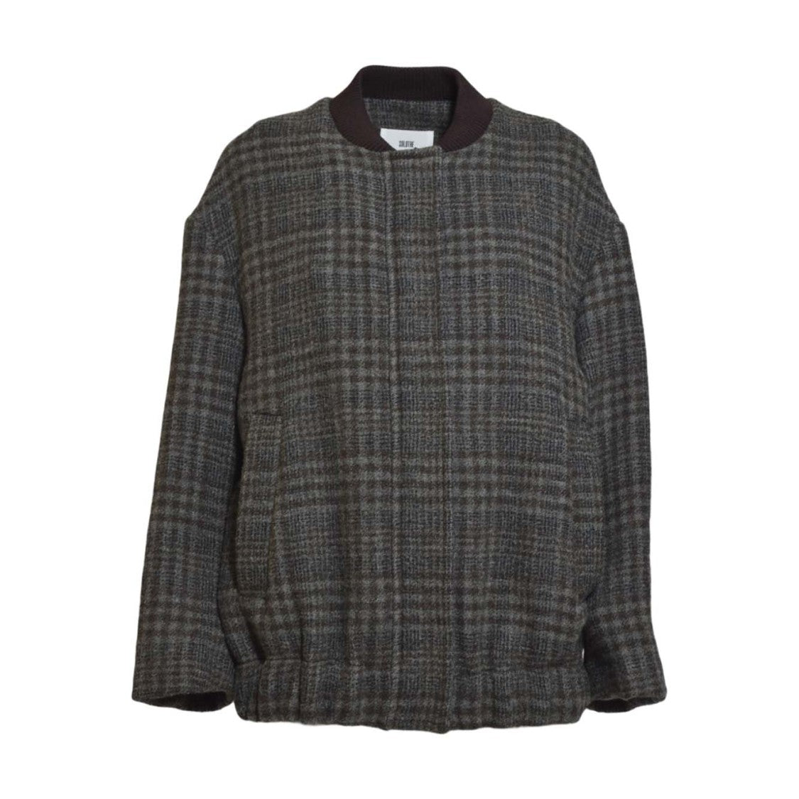 Solotre Structured Brown Coat With Timeless Silhouette