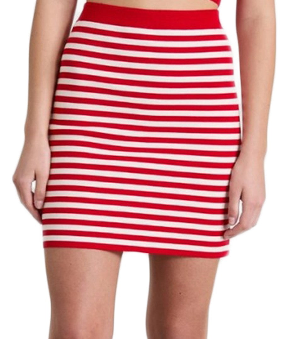 Max Mara Fitted Striped Skirt With Elasticized Waistband