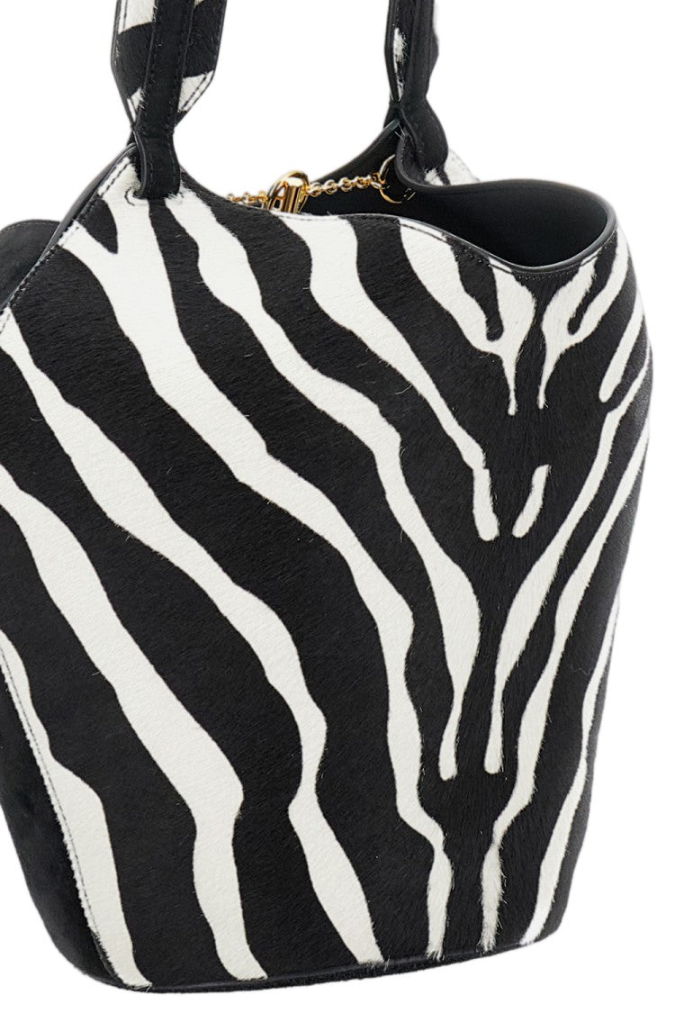 Khaite Reversible Scarf-Inspired Mini Tote In Pebbled Calfskin