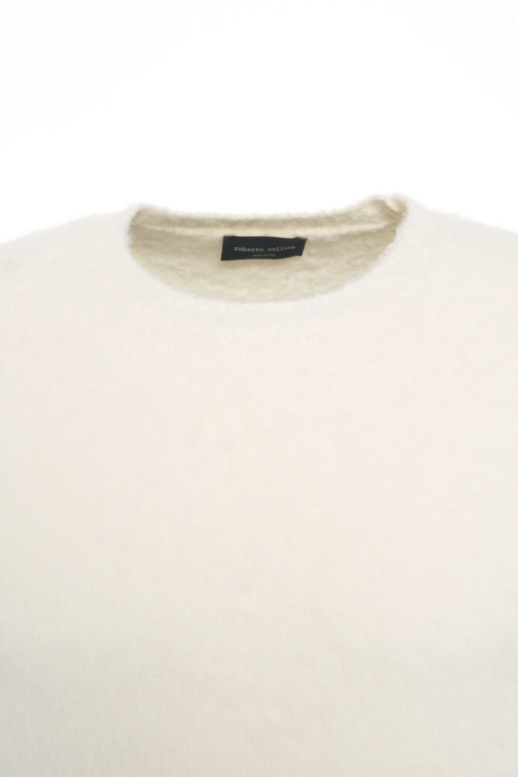 Roberto Collina Brushed Knit Sweater With Classic Round Neckline
