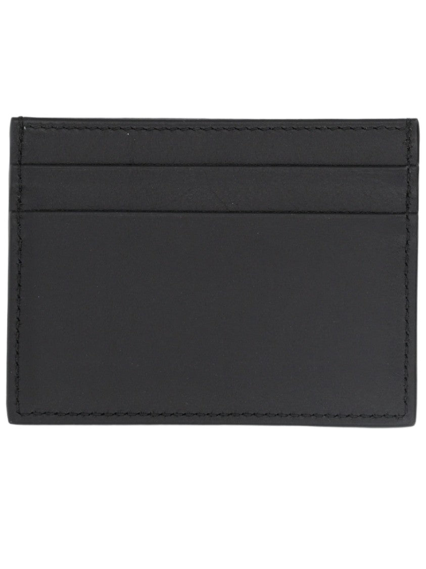 Dolce & Gabbana Smooth Leather Metallic Logo Card Holder