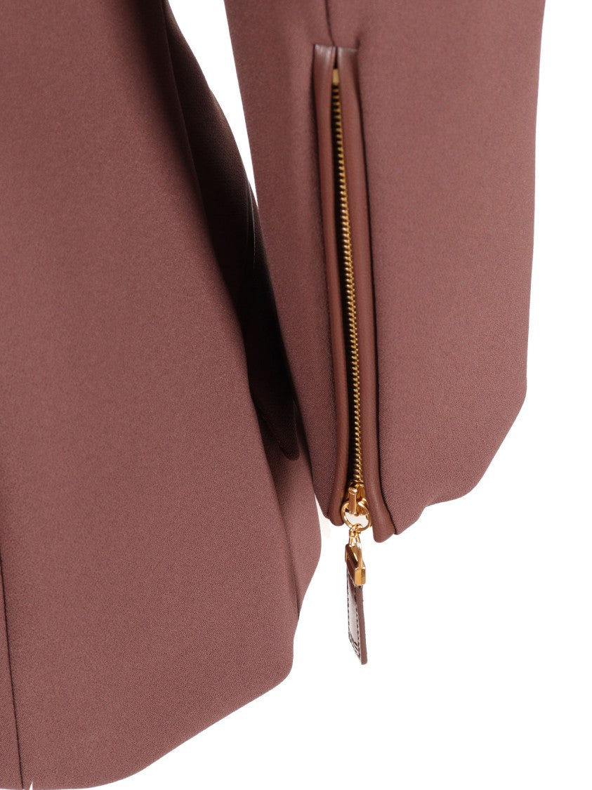 Elisabetta Franchi Tailored Double-Breasted Blazer With Sharp Lapels