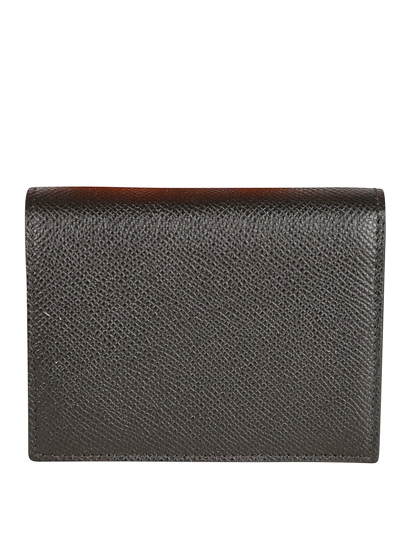 Ferragamo Hammered Calfskin Wallet With Gancini Buckle