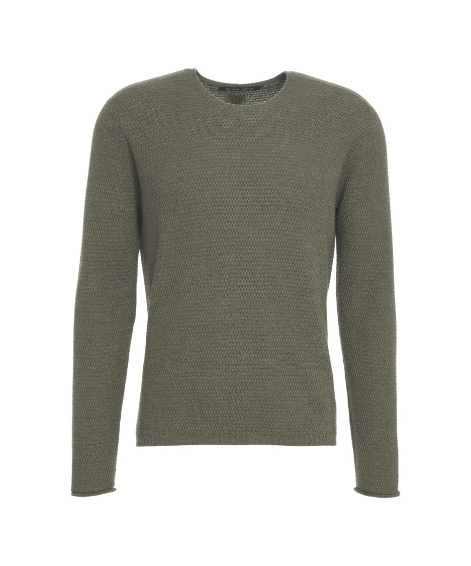 Hannes Roether Structured Knit Virgin Wool Sweater