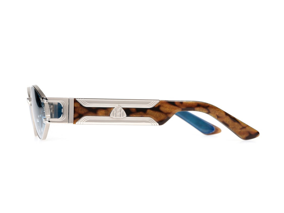 Maybach Silver The Drive Ii Gradient Blue Sunglasses