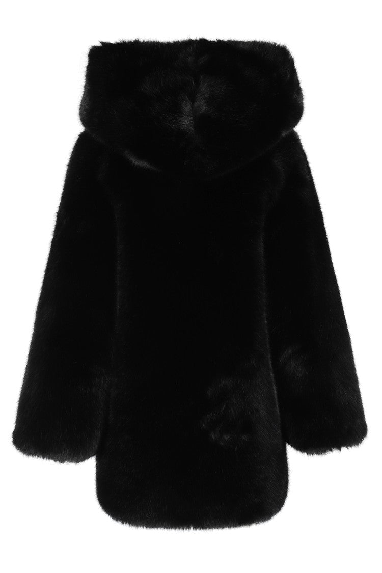 Giuseppe Di Morabito Plush Faux Fur Coat With Hood