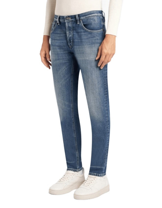 Dondup Low-Rise Carrot Fit Jeans In Vintage Wash