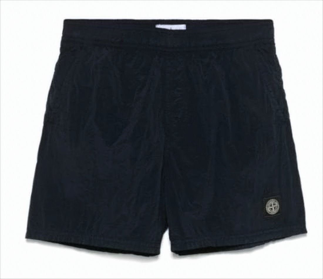 Stone Island Mid-Thigh Black Stone Island Shorts