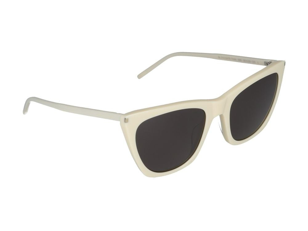 Saint Laurent Sunglasses Saint Laurent Sl 214 Kate Thin 005 Ivory Ivory Black 55/20/145