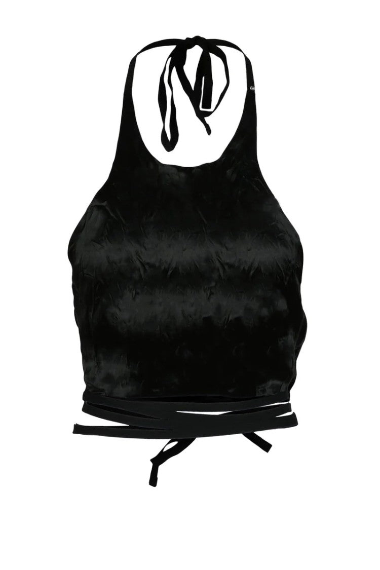 Sportmax Black Fluid Acetate Top