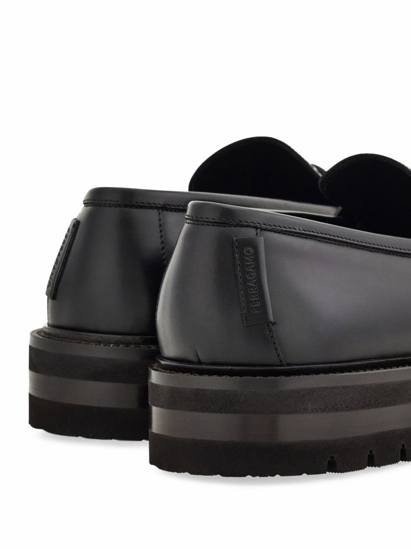 Ferragamo Flat Shoes With Minimalist Silhouette