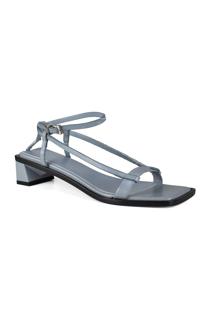 Anest Collective Smooth Leather Sandals With Cross-Over Ankle Strap