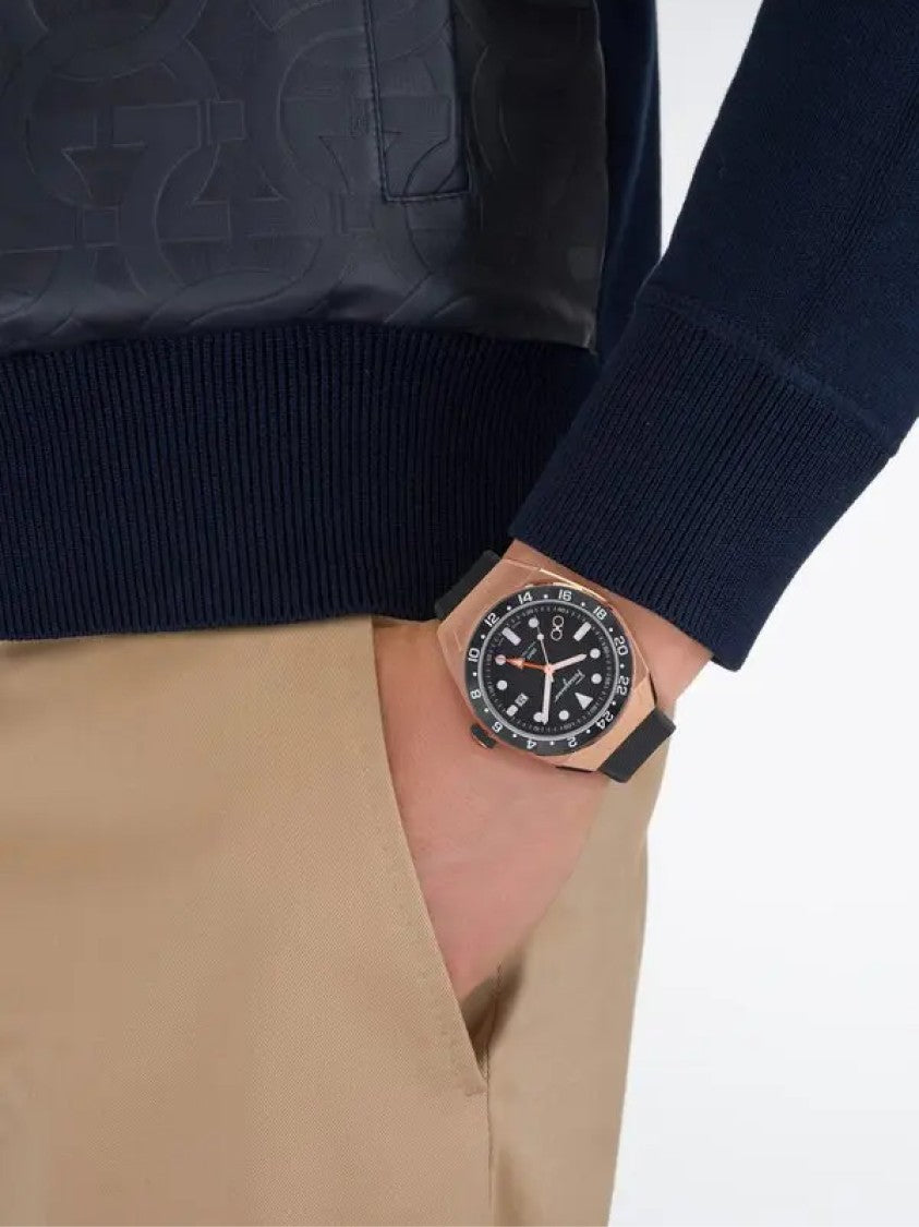 Ferragamo Slx Gmt 43Mm Quartz Watch