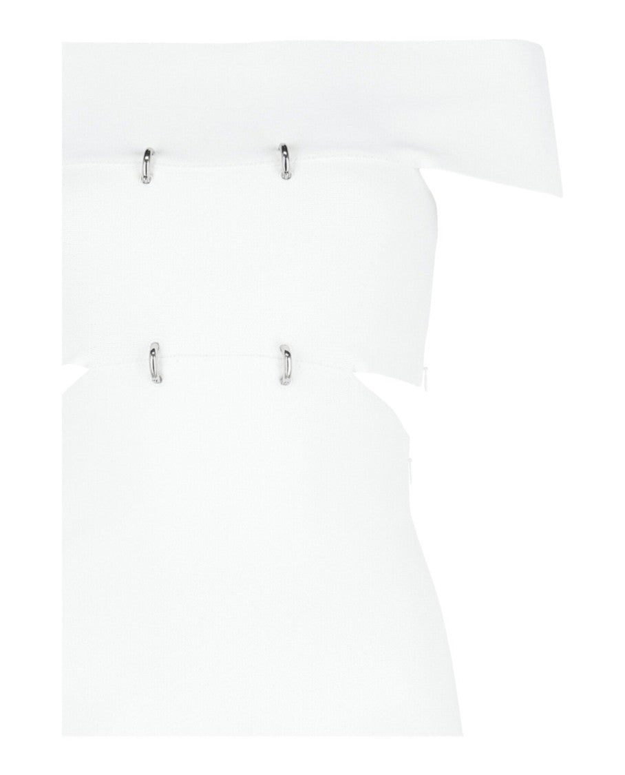 Alexander Mcqueen Off-The-Shoulder Sliced Mini Dress