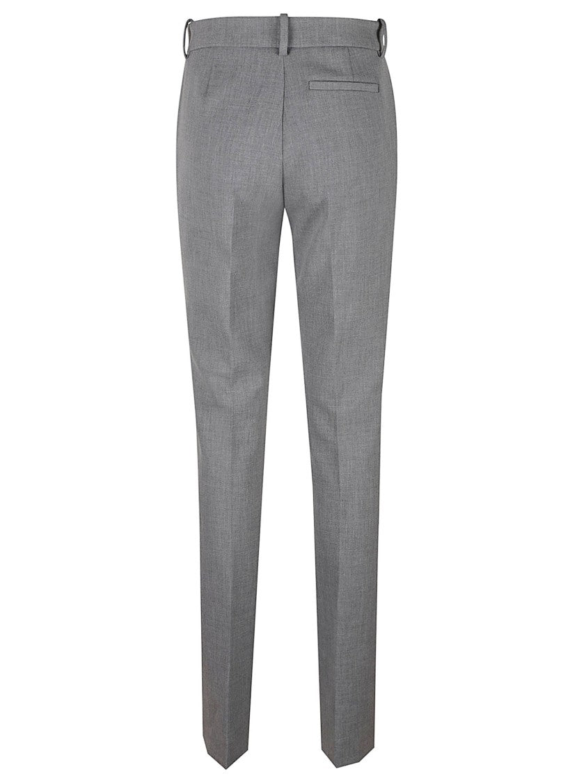 Iro Slim Straight-Leg Tailored Pants With Subtle Texture