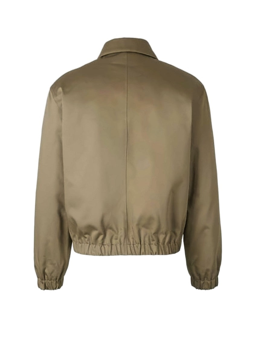 Ami Paris Cropped Matte Finish Bomber Jacket