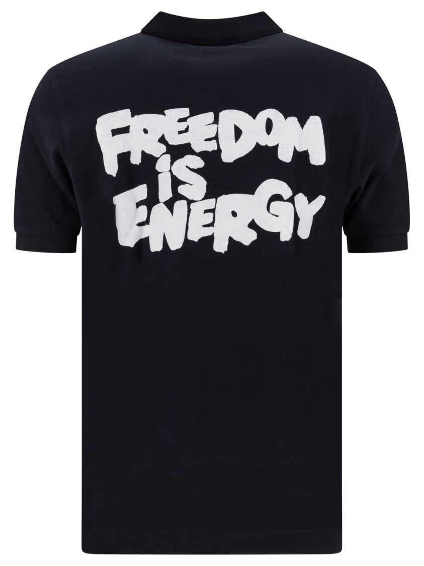 Comme Des Garçons Regular Fit Black Short-Sleeve Polo Shirt