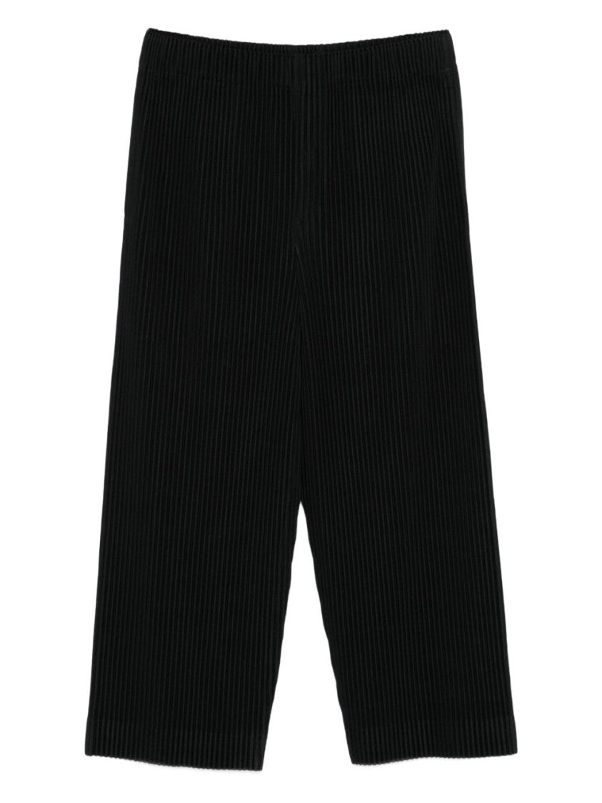 Homme Plissé Issey Miyake Straight-Leg Trousers With Pleated Texture And Elasticated Waistband