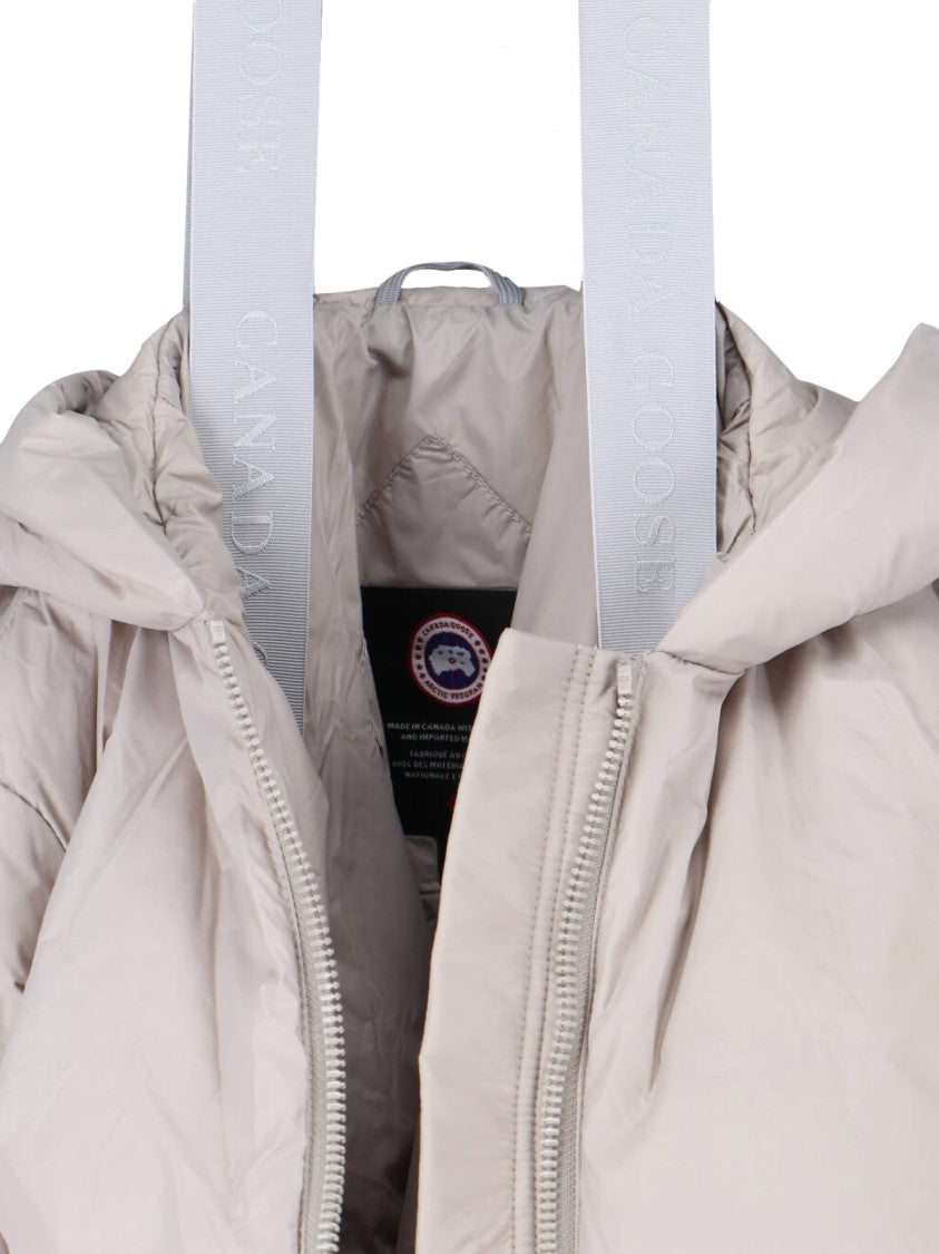 Canada Goose Beige Elba Hooded Padded Cropped Jacket