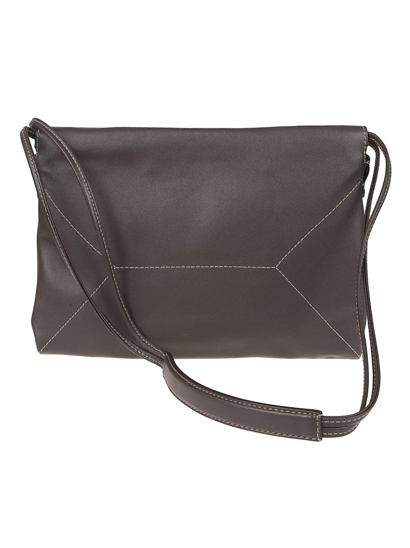 Brunello Cucinelli Mini Shoulder Bag In Smooth Brown Leather