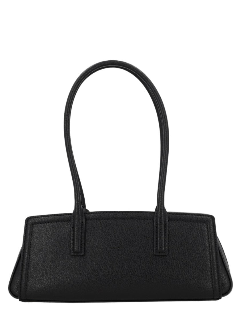 Michael Michael Kors Structured Shoulder Bag With Textured Leather And Metallic Charm