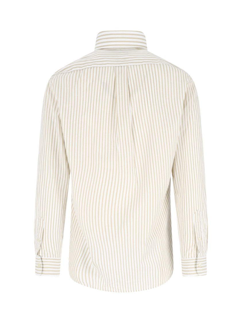 Polo Ralph Lauren Beige Striped Button-Up Shirt