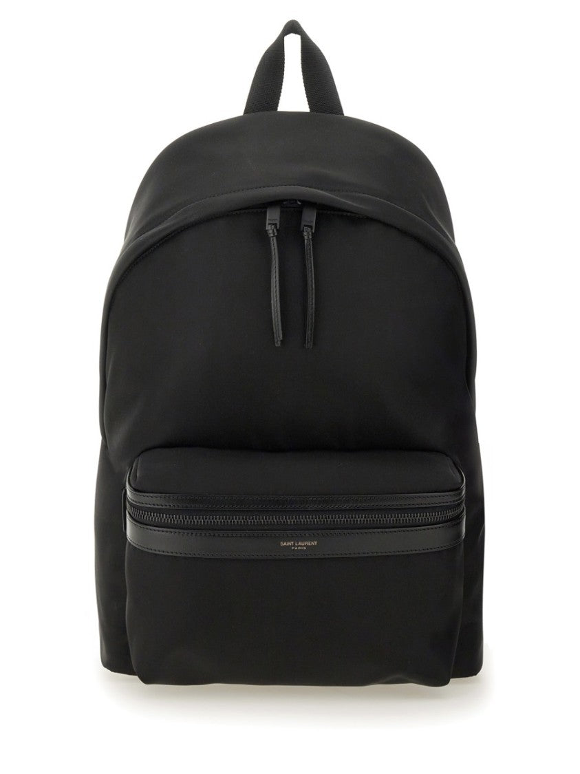 Saint Laurent City Backpack With Smooth Nylon Body