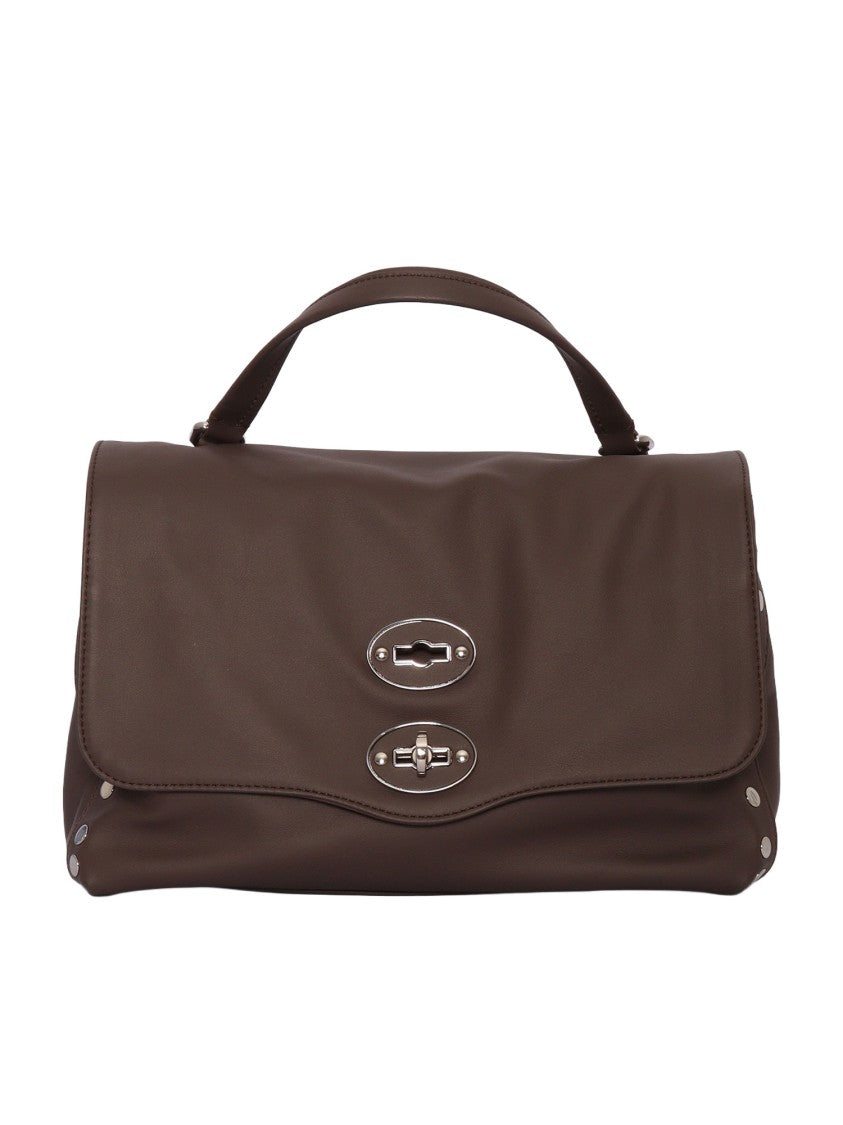 Zanellato Srl Brown Gianduiotto Saeta Smooth Leather Shoulder Bag