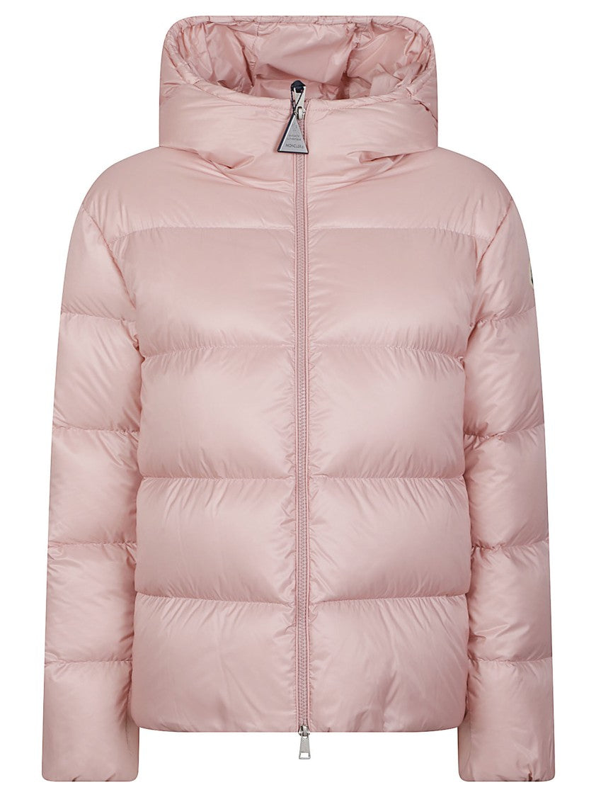 Moncler Feligule Hooded High-Collar Down Jacket