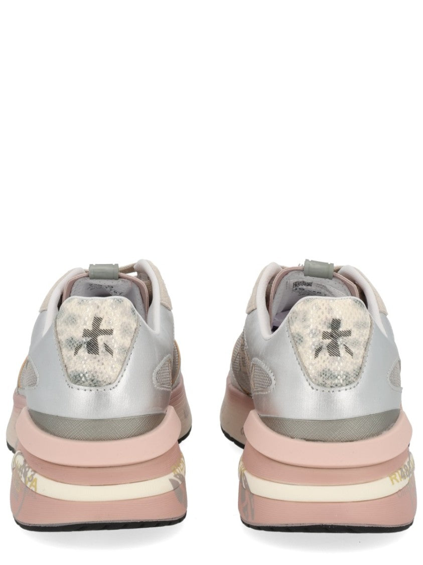 Premiata Chunky Multicolour Sneakers With Metallic And Leather Panels
