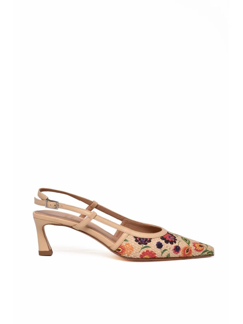 Chantal Multicolor Other Fibers Rafia Pump
