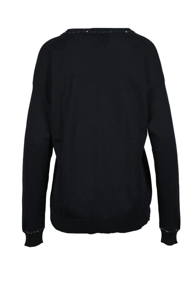 Fabiana Filippi Cotton Crewneck Sweater - Blue