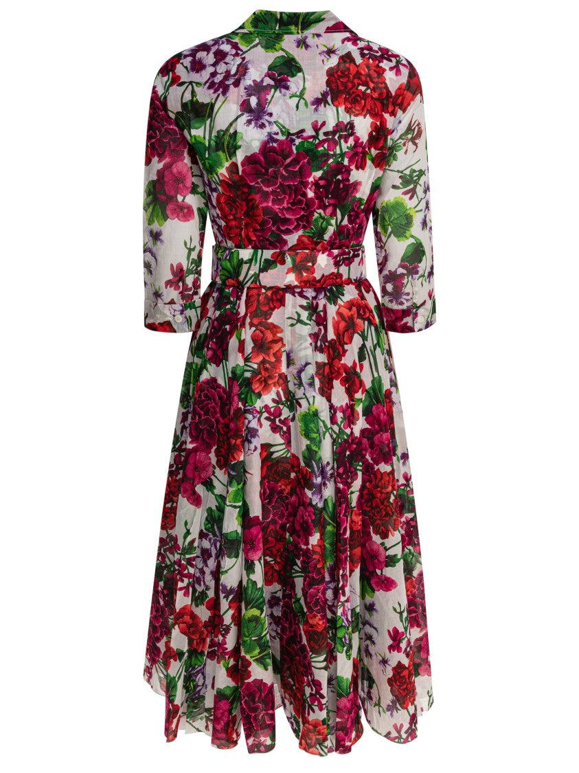 Samantha Sung Floral Print Cotton Dress